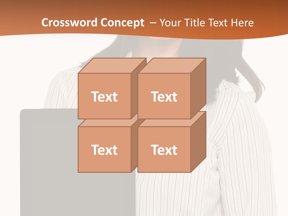Isolated Lovely Smiling PowerPoint Template