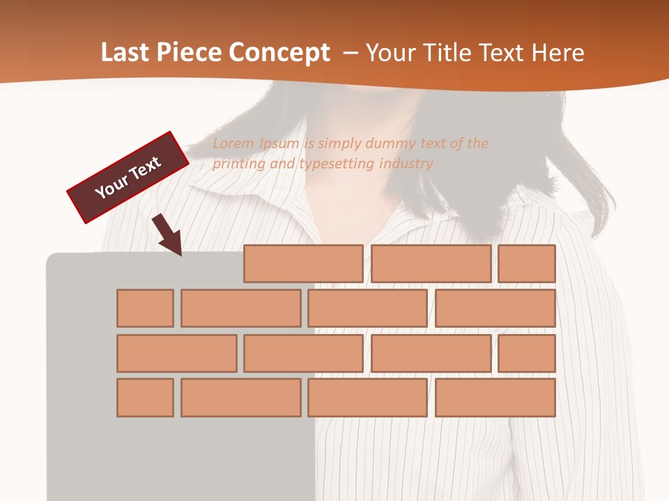 Isolated Lovely Smiling PowerPoint Template