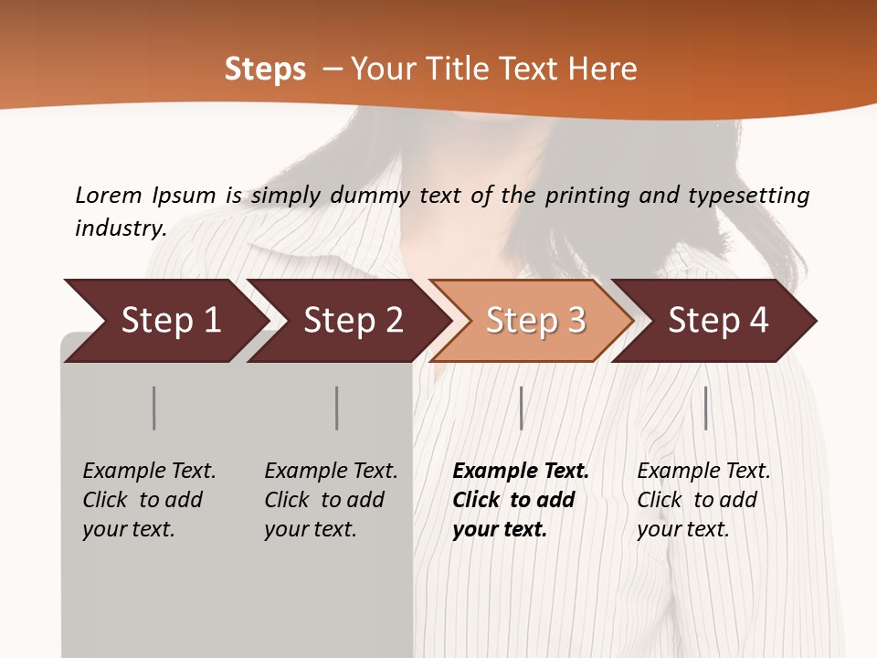 Isolated Lovely Smiling PowerPoint Template