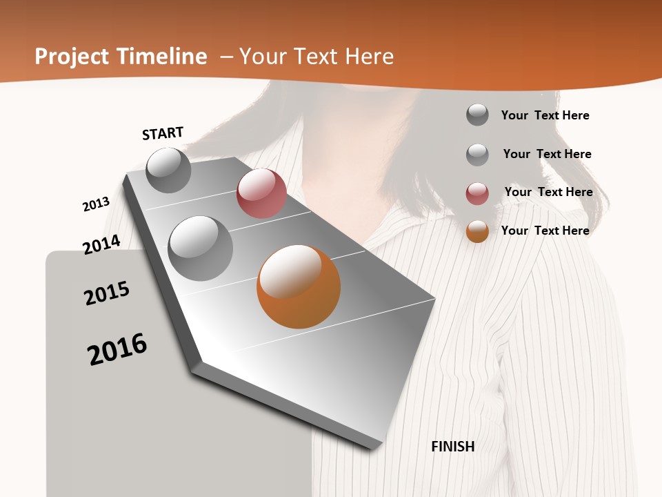 Isolated Lovely Smiling PowerPoint Template