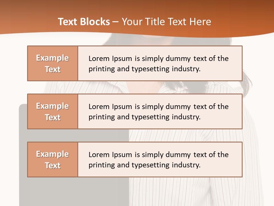Isolated Lovely Smiling PowerPoint Template