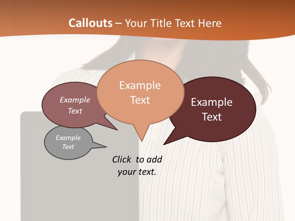 Isolated Lovely Smiling PowerPoint Template