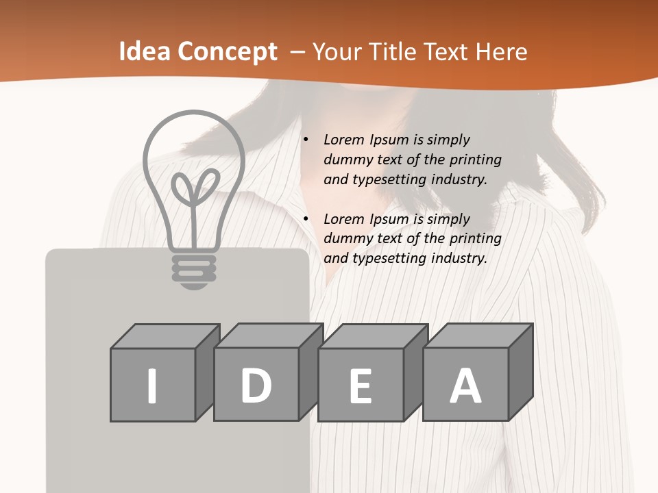 Isolated Lovely Smiling PowerPoint Template