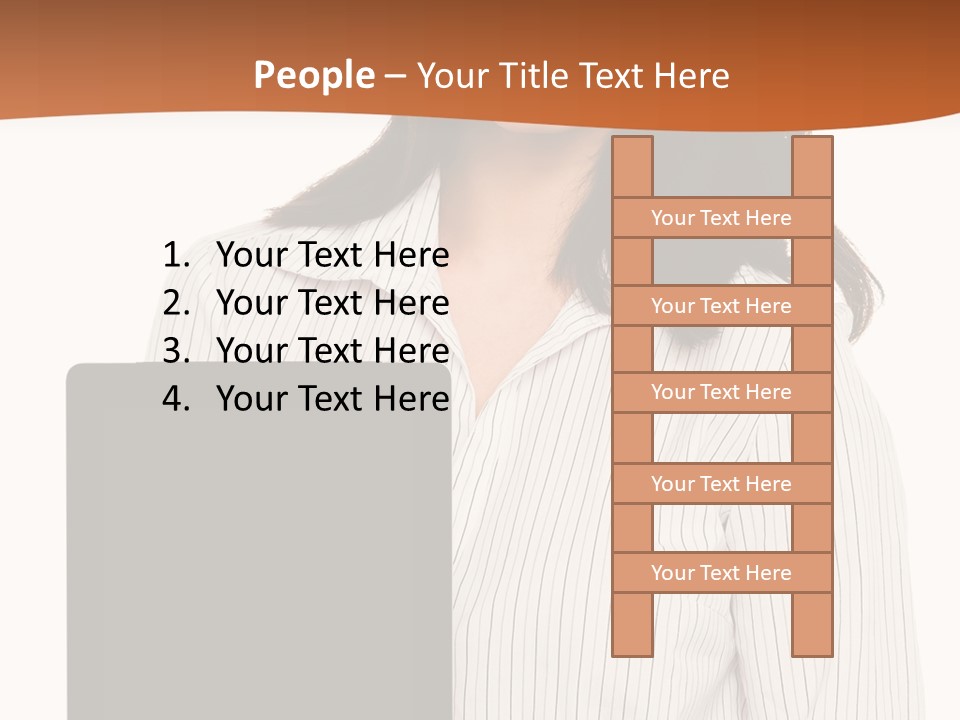 Isolated Lovely Smiling PowerPoint Template