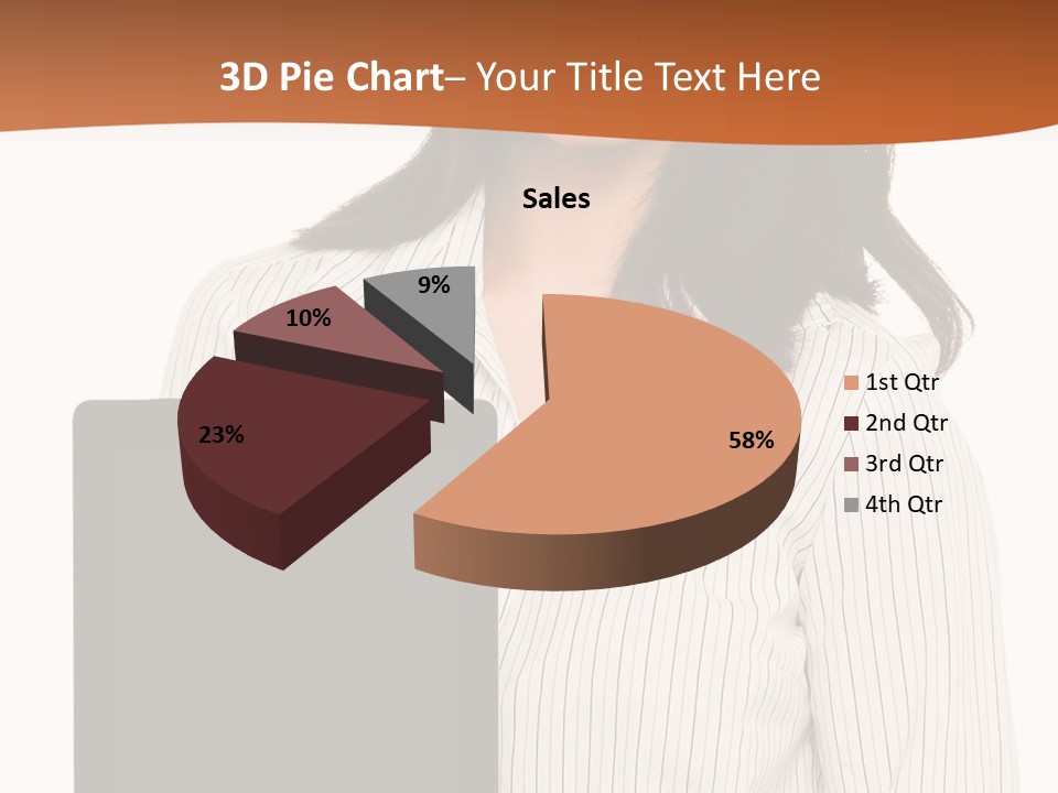 Isolated Lovely Smiling PowerPoint Template