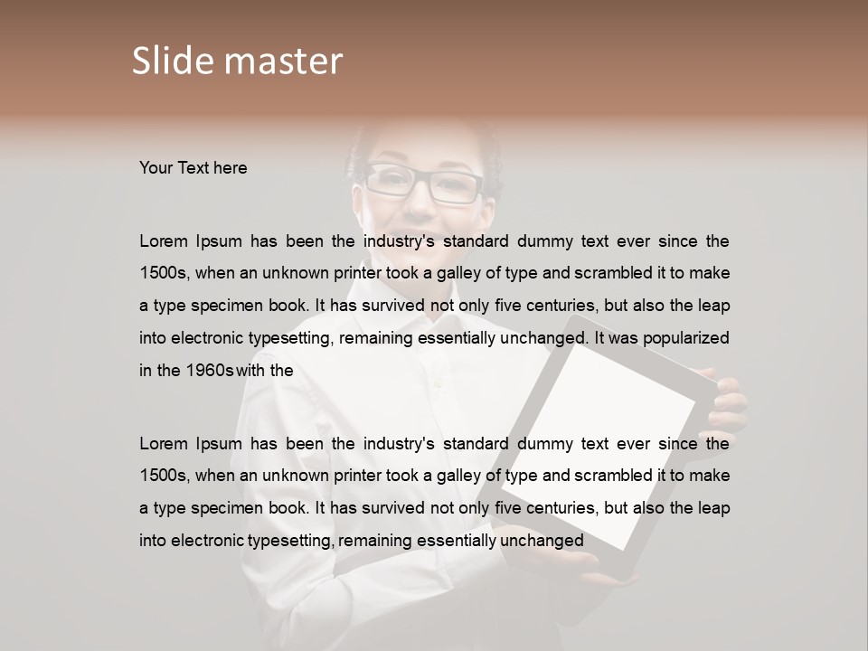 E Reader Executive Reader PowerPoint Template