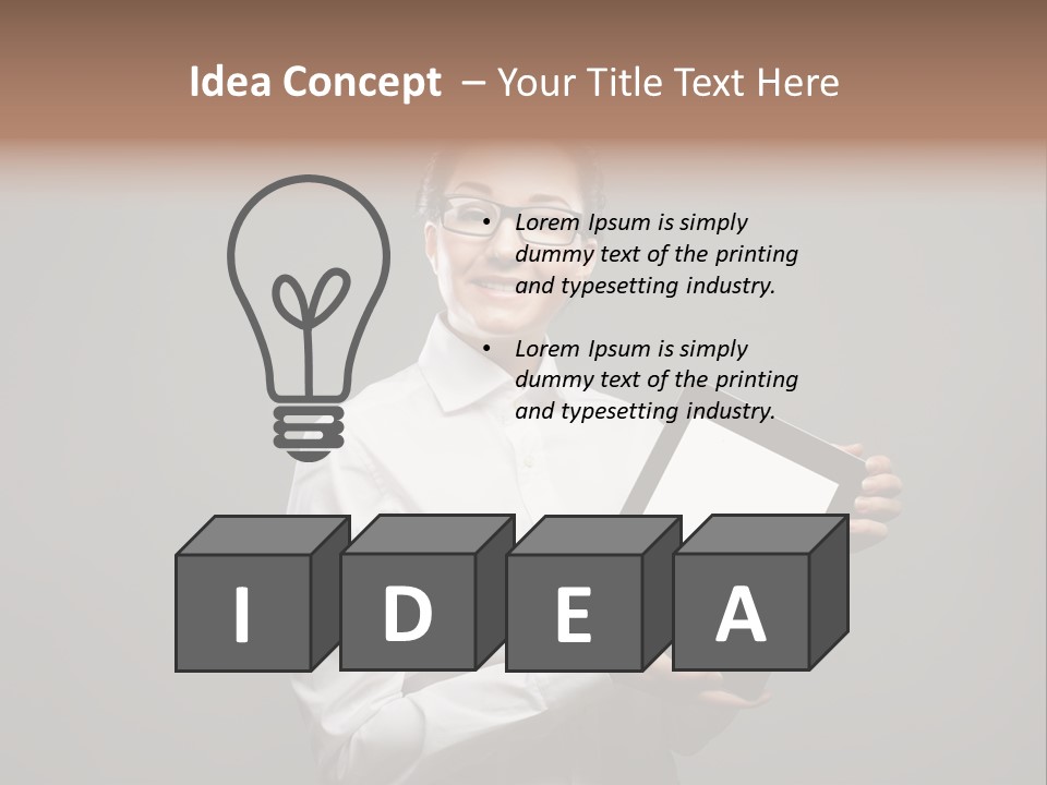 E Reader Executive Reader PowerPoint Template