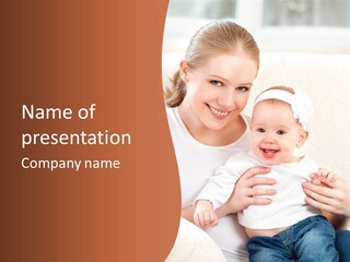 Healthy Baby Mom PowerPoint Template