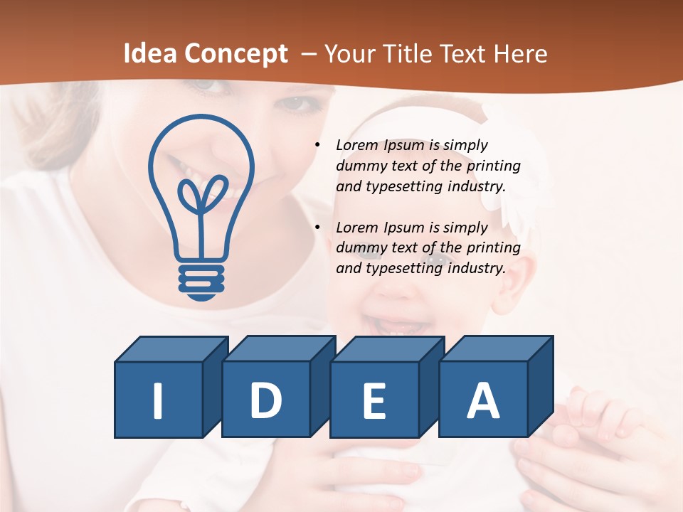 Healthy Baby Mom PowerPoint Template