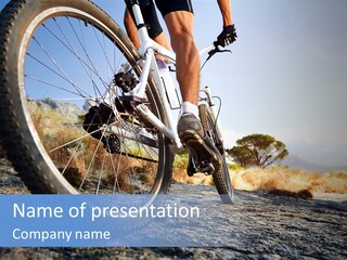 Nature Bicycle Helmet PowerPoint Template