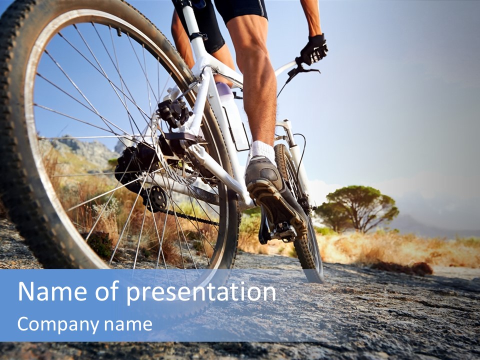 Nature Bicycle Helmet PowerPoint Template