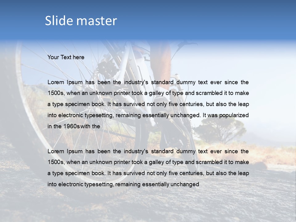 Nature Bicycle Helmet PowerPoint Template