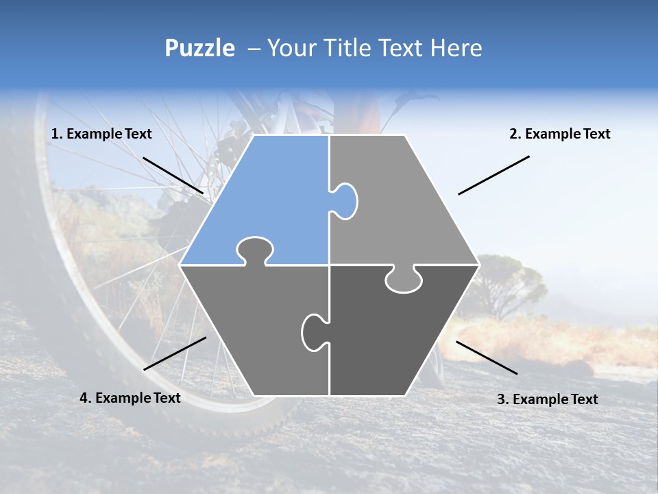 Nature Bicycle Helmet PowerPoint Template