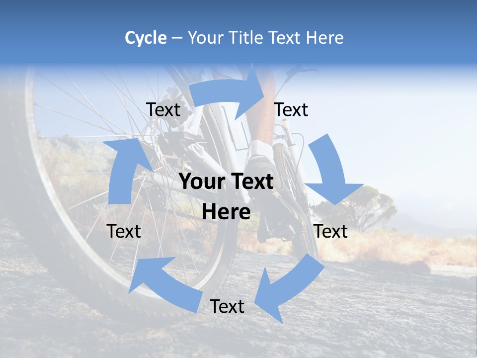 Nature Bicycle Helmet PowerPoint Template