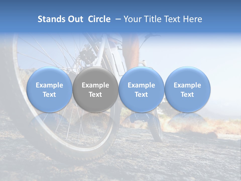 Nature Bicycle Helmet PowerPoint Template