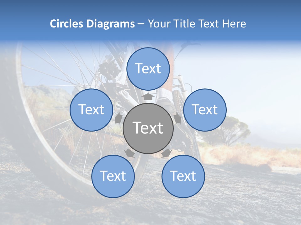 Nature Bicycle Helmet PowerPoint Template