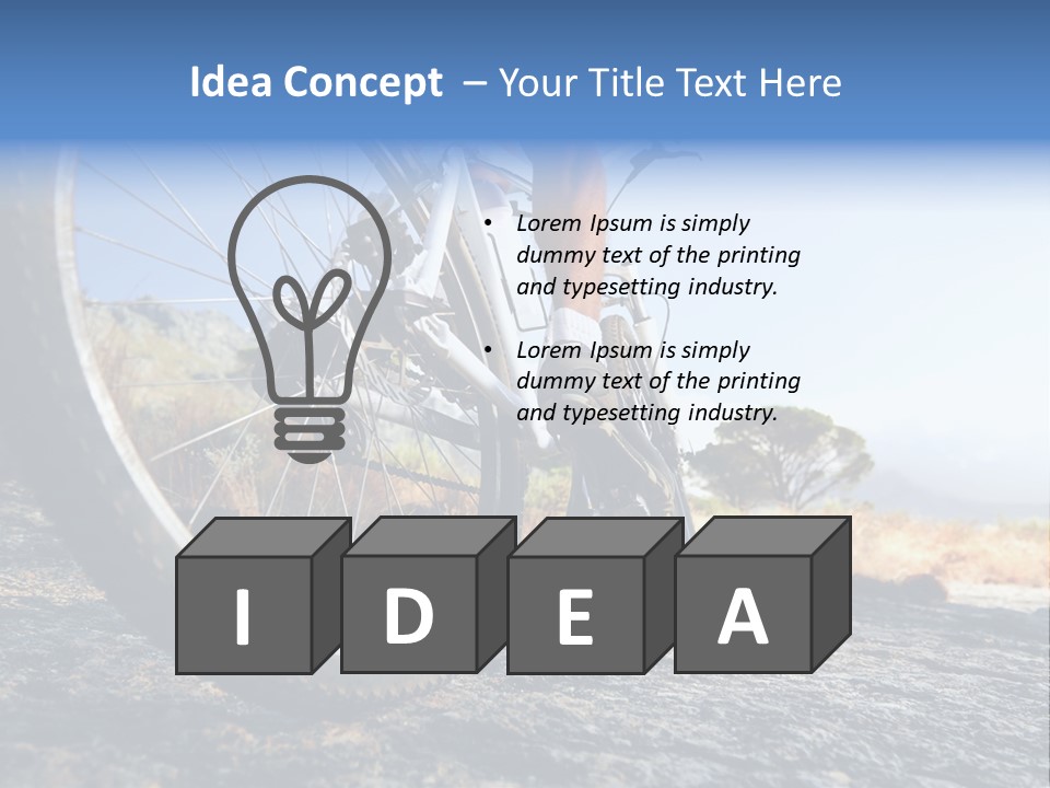 Nature Bicycle Helmet PowerPoint Template