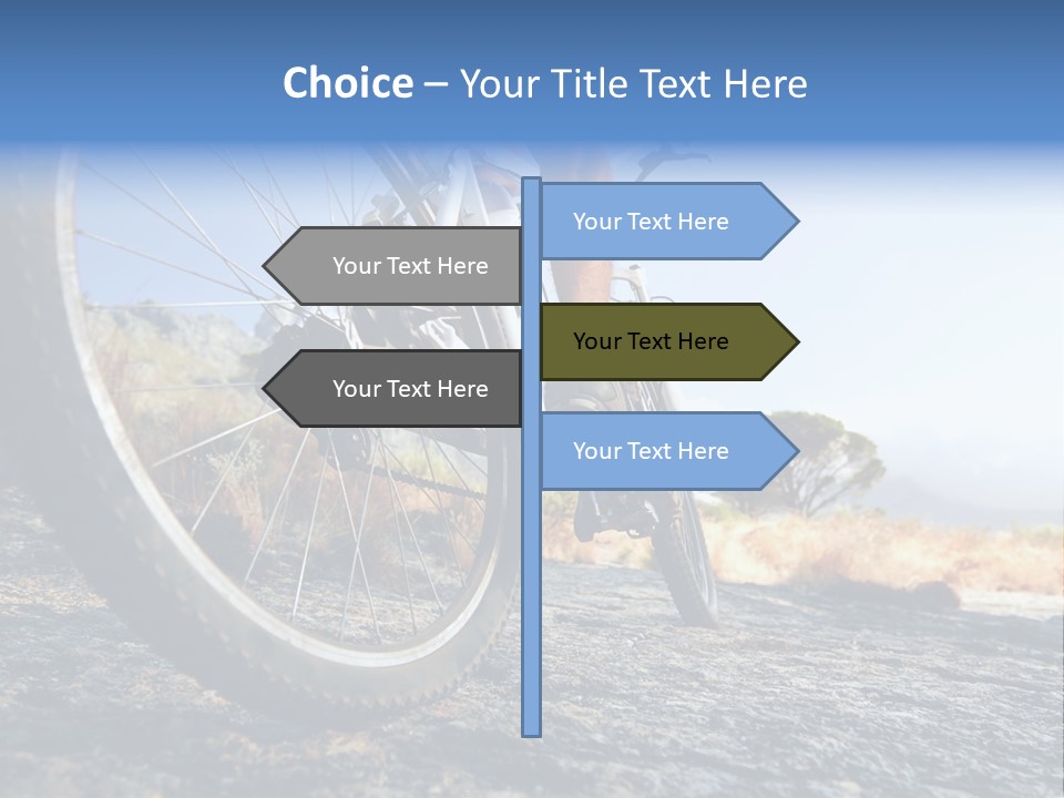 Nature Bicycle Helmet PowerPoint Template