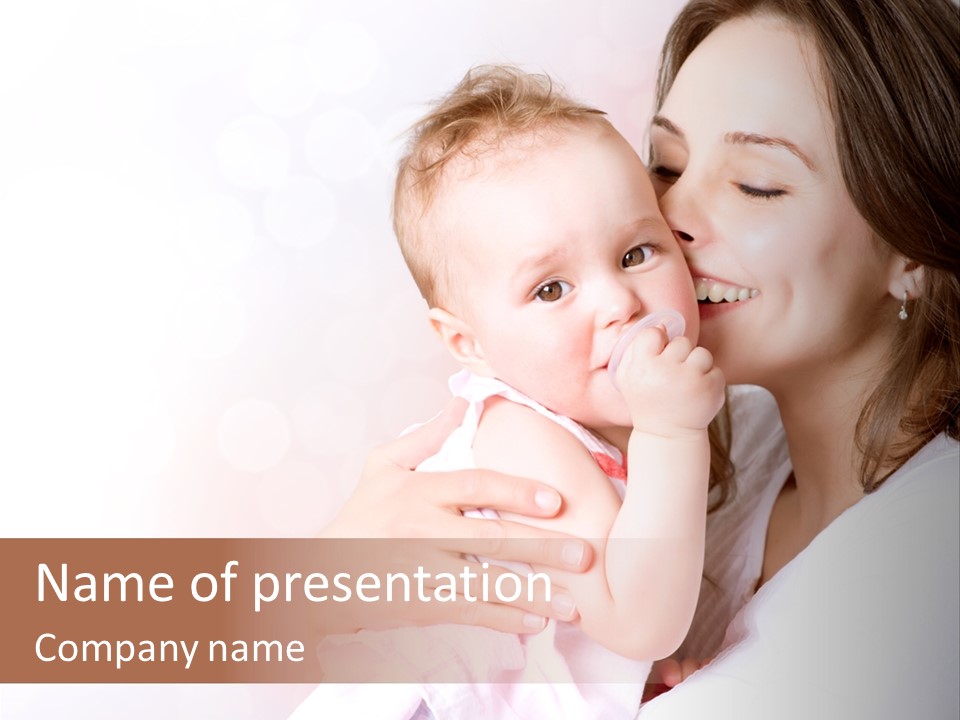 Isolated Portrait Kiss PowerPoint Template