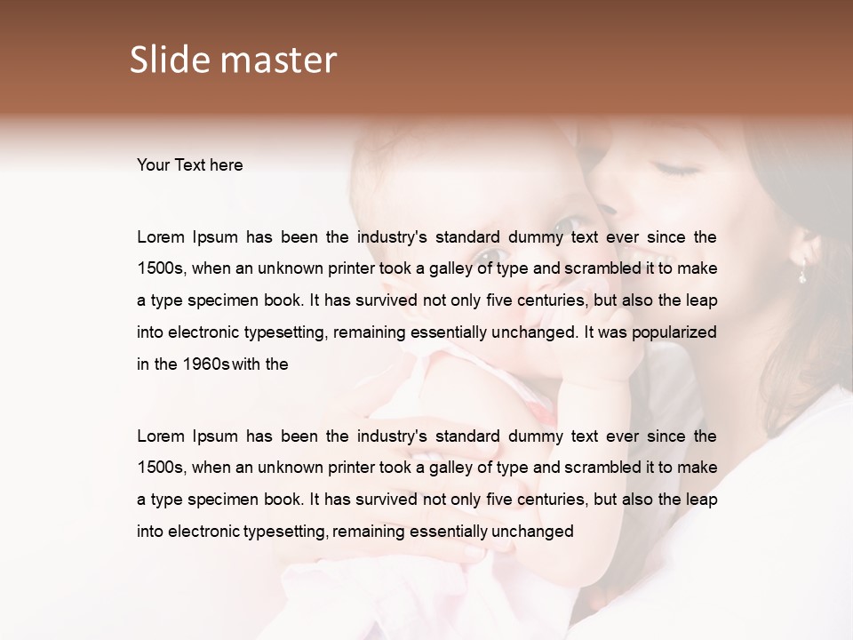 Isolated Portrait Kiss PowerPoint Template