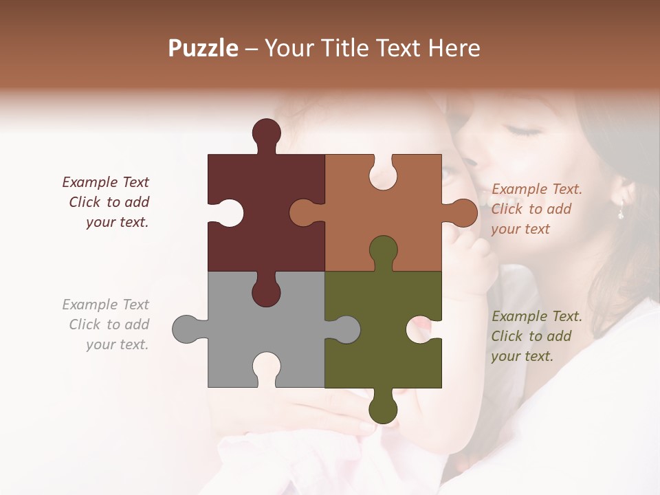 Isolated Portrait Kiss PowerPoint Template