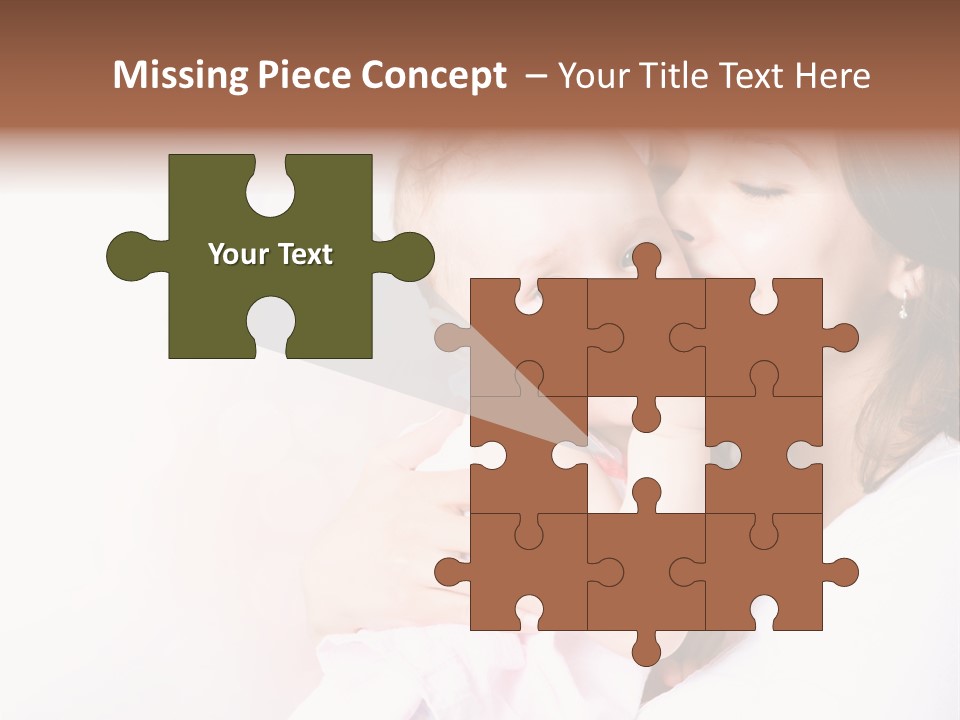 Isolated Portrait Kiss PowerPoint Template