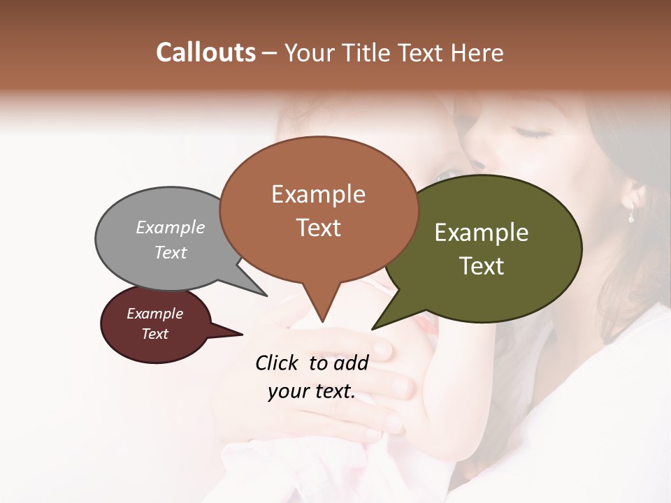 Isolated Portrait Kiss PowerPoint Template