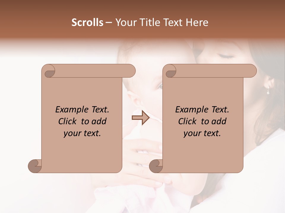 Isolated Portrait Kiss PowerPoint Template