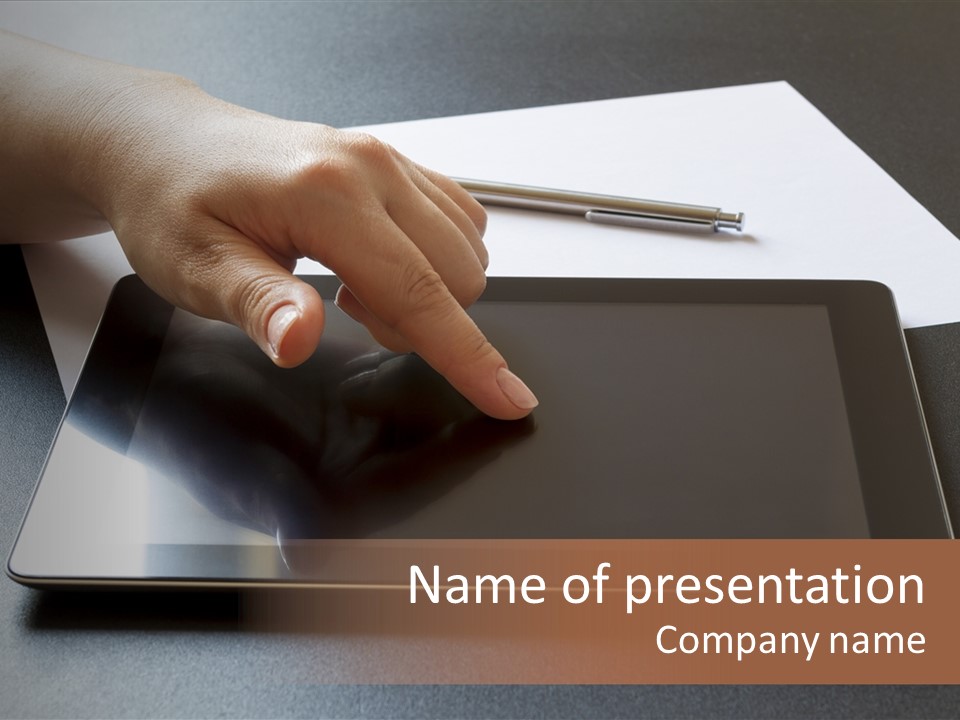 Data White Computer PowerPoint Template