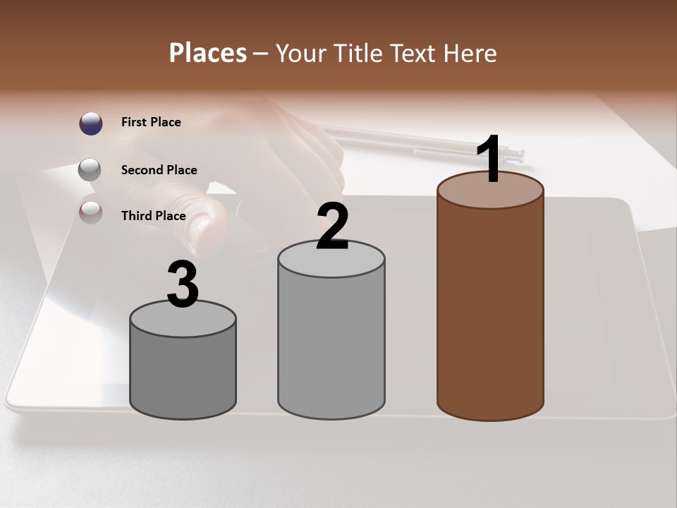 Data White Computer PowerPoint Template