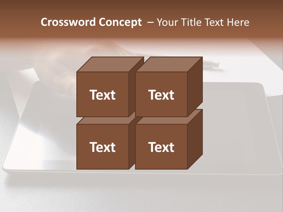 Data White Computer PowerPoint Template