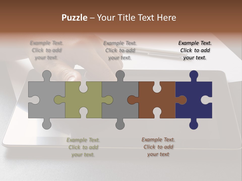 Data White Computer PowerPoint Template