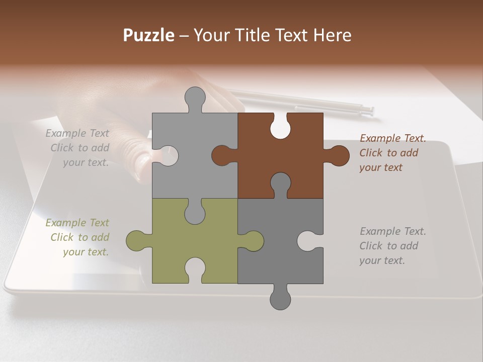 Data White Computer PowerPoint Template
