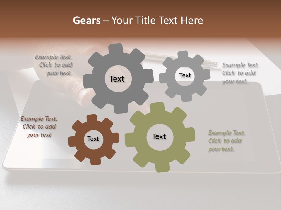 Data White Computer PowerPoint Template