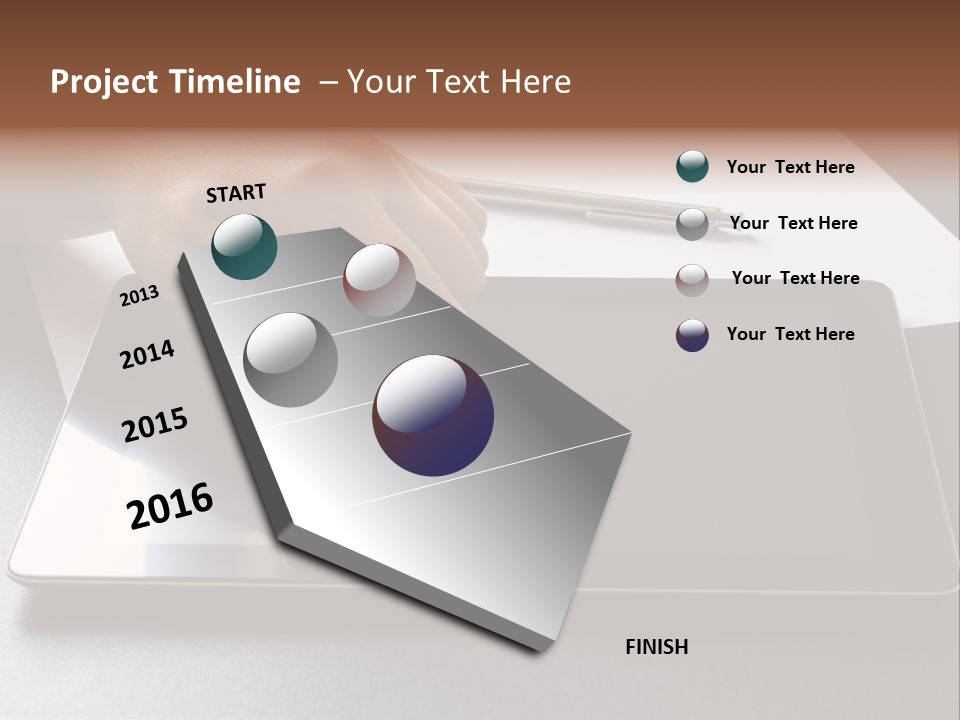 Data White Computer PowerPoint Template