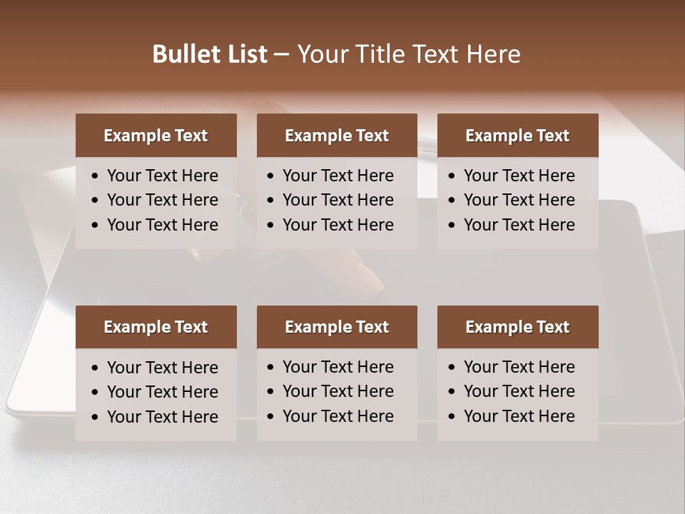 Data White Computer PowerPoint Template