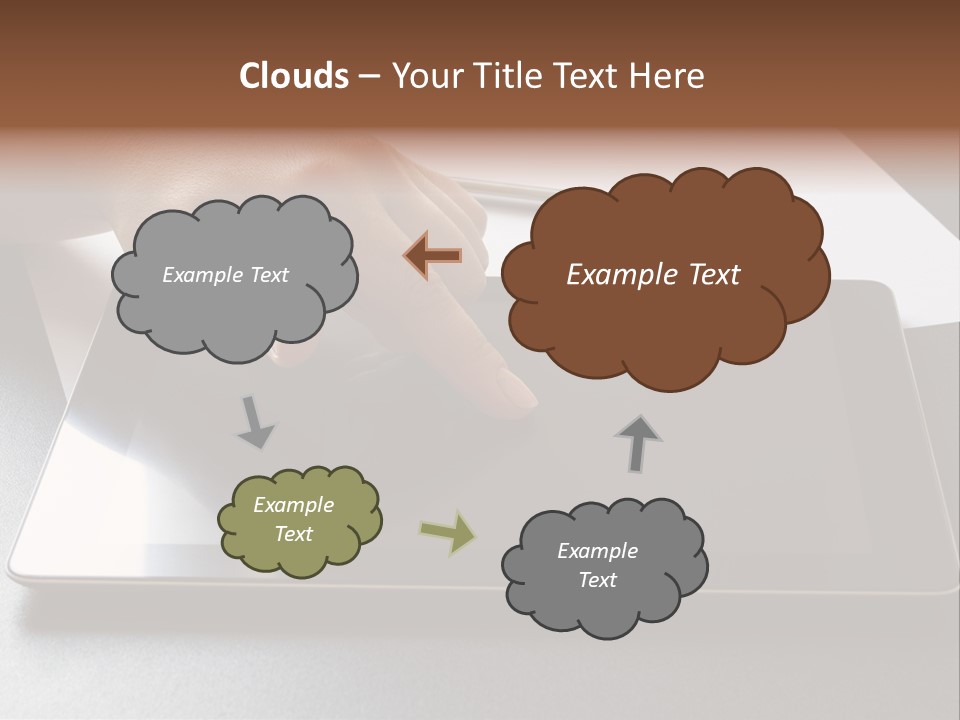 Data White Computer PowerPoint Template