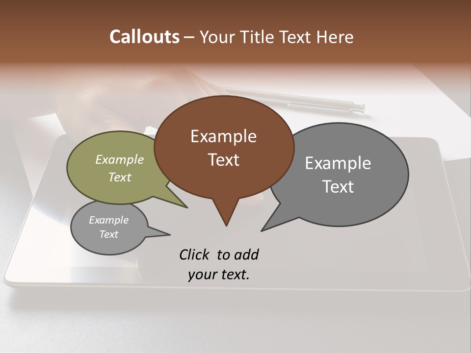 Data White Computer PowerPoint Template