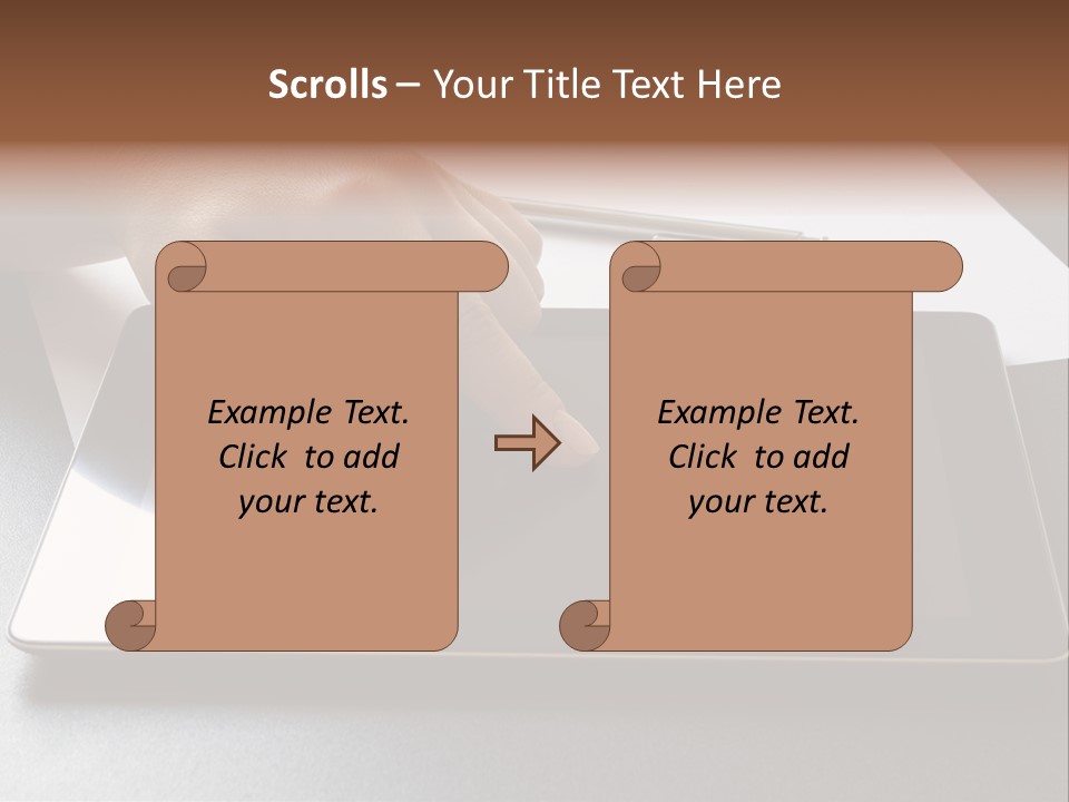 Data White Computer PowerPoint Template