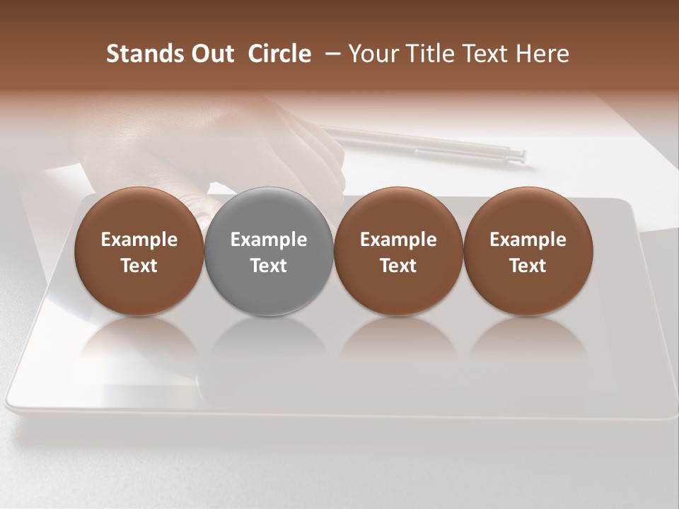 Data White Computer PowerPoint Template