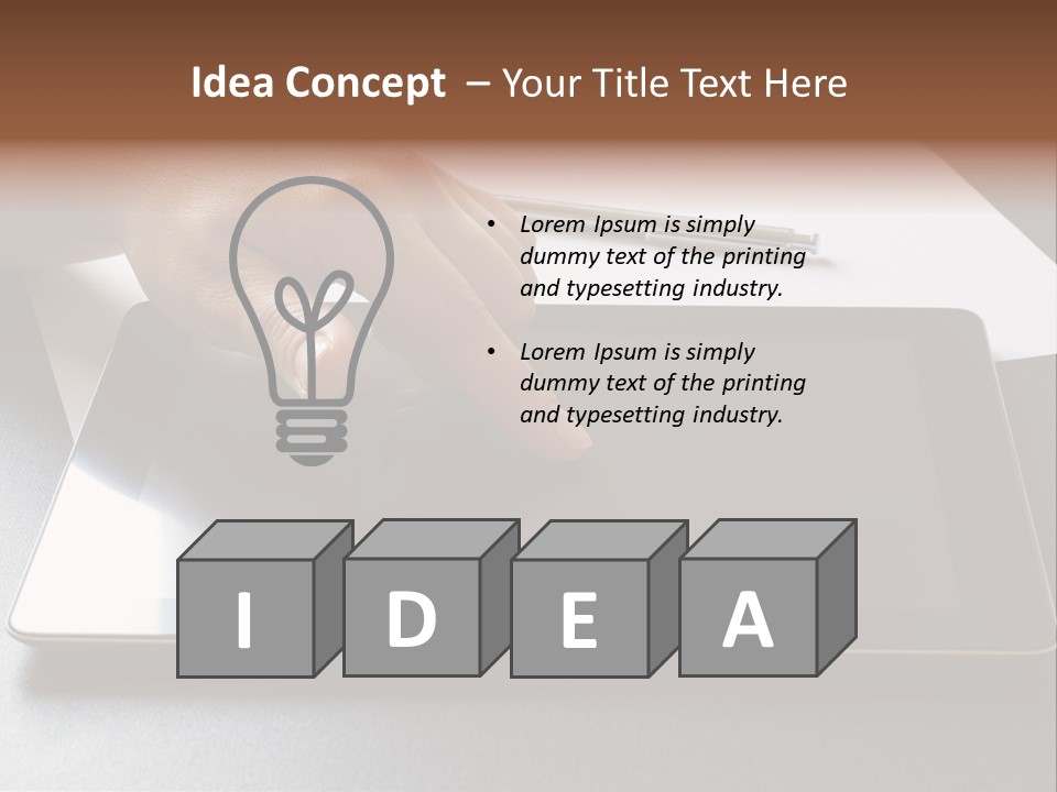 Data White Computer PowerPoint Template