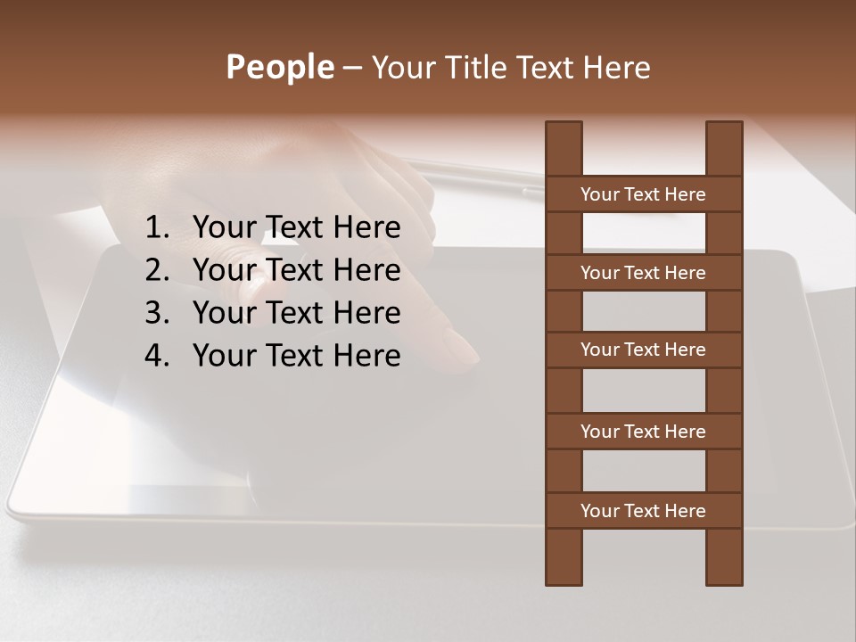 Data White Computer PowerPoint Template
