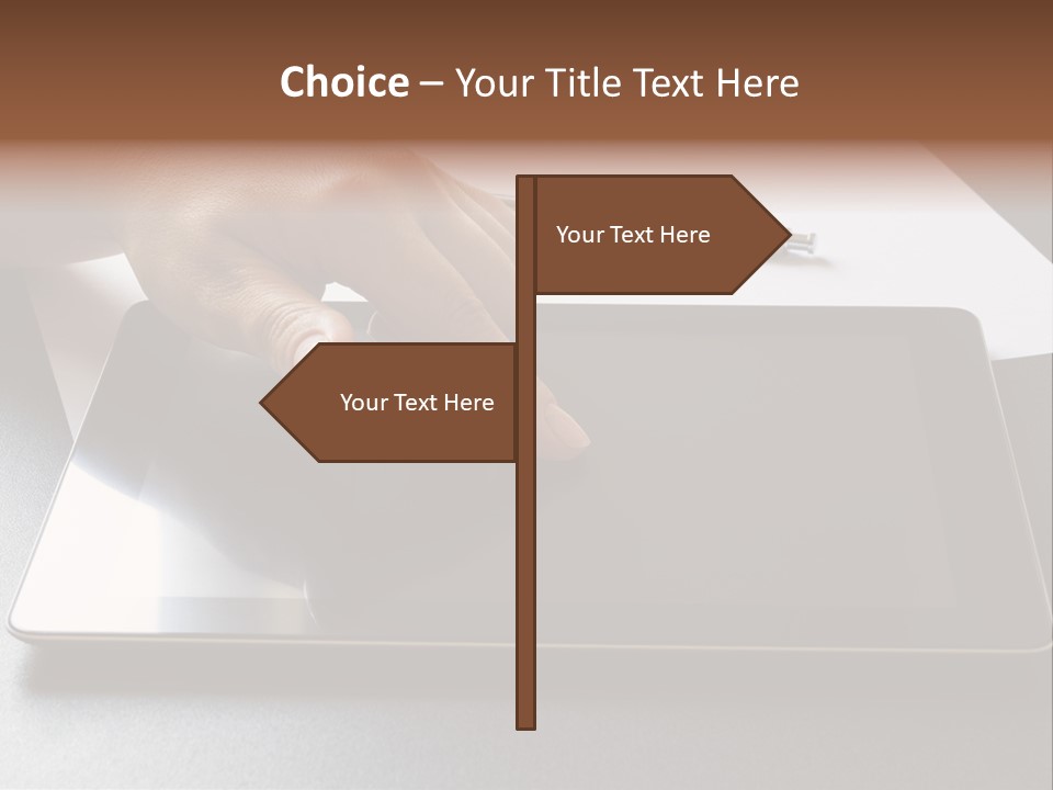 Data White Computer PowerPoint Template