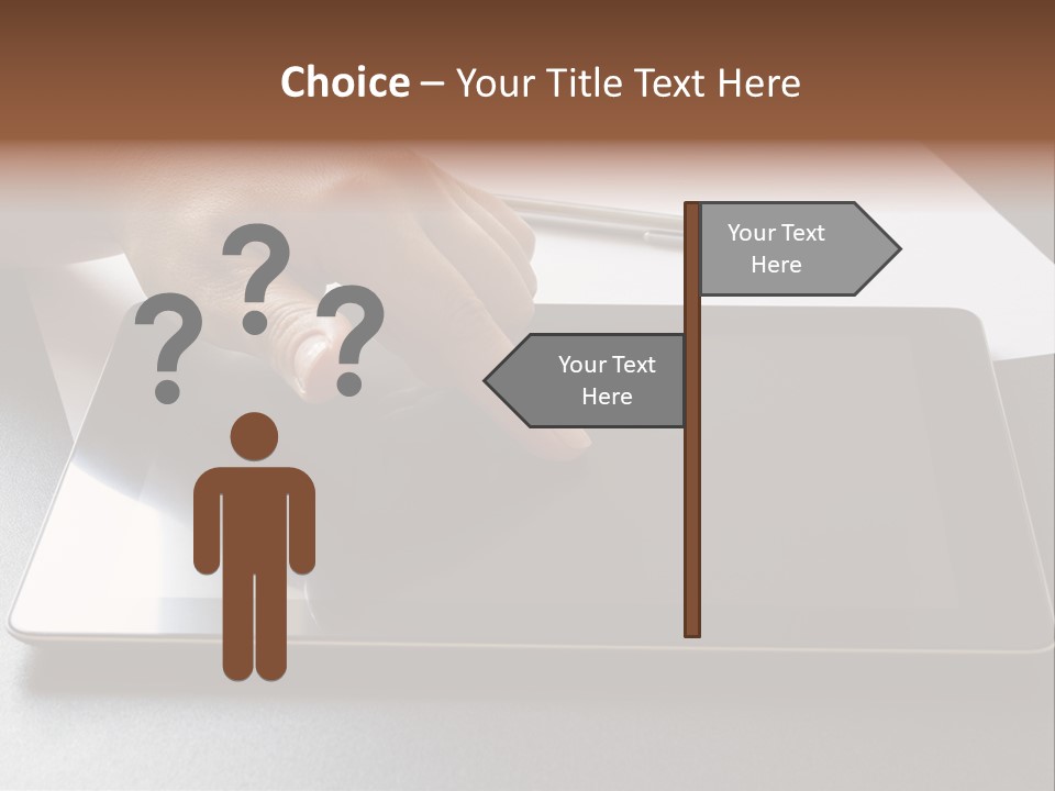 Data White Computer PowerPoint Template