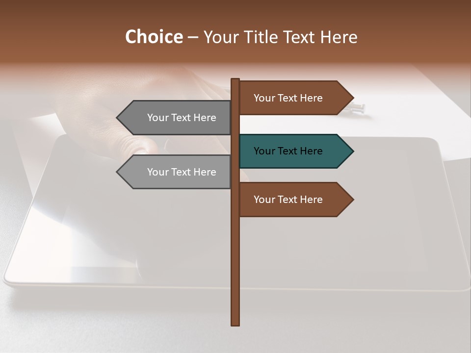 Data White Computer PowerPoint Template