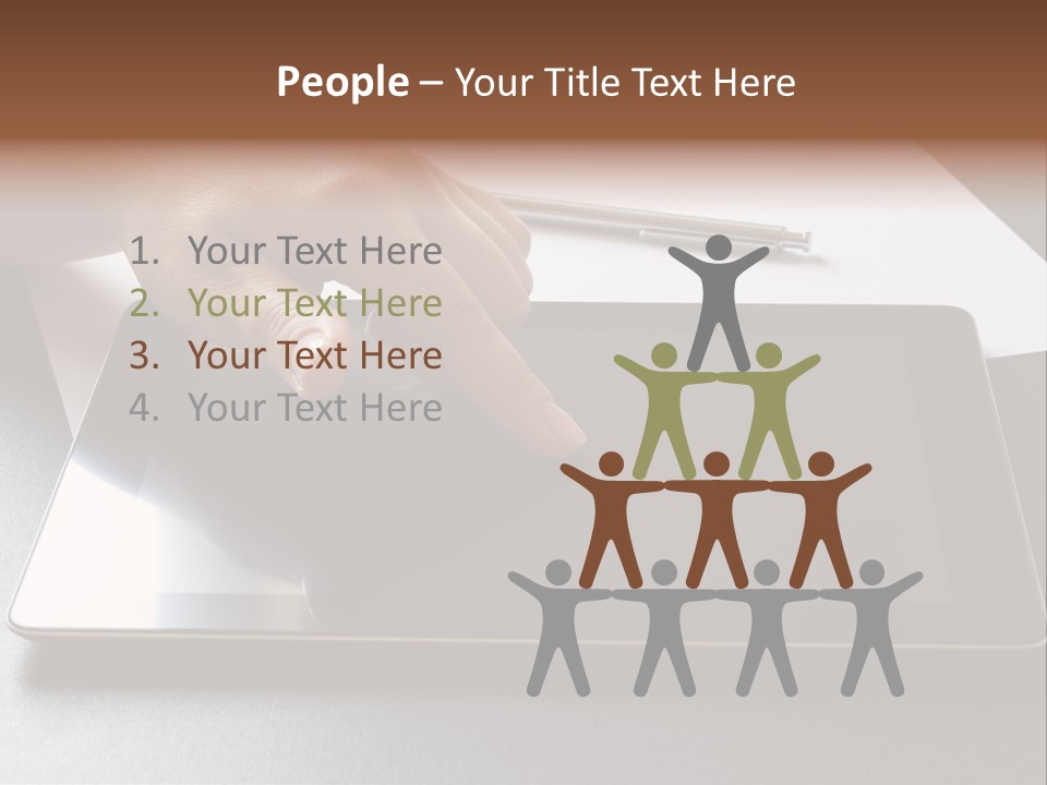 Data White Computer PowerPoint Template