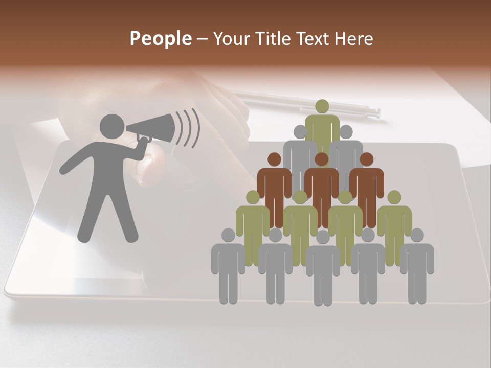 Data White Computer PowerPoint Template