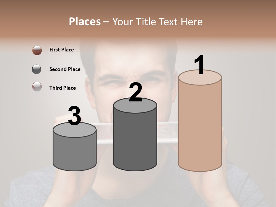 Holding Frustration Male PowerPoint Template