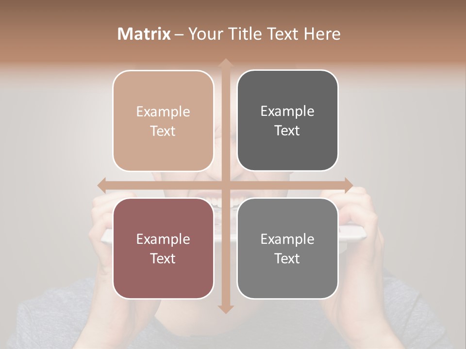 Holding Frustration Male PowerPoint Template