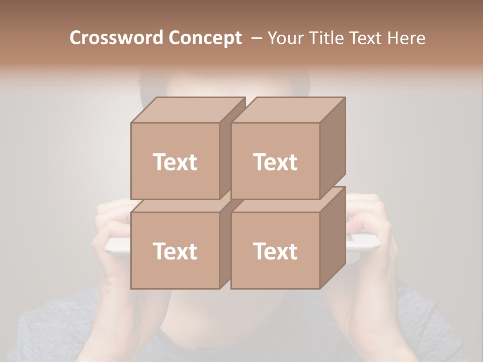 Holding Frustration Male PowerPoint Template